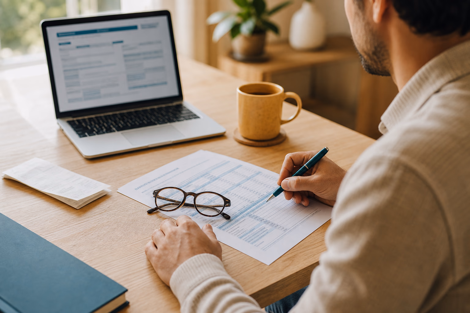 Documentos legales sobre escritorio con pluma estilográfica